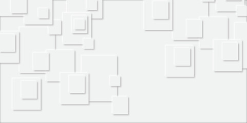 Abstract grey square shape with futuristic concept Embossed papercut background with neomorphism Abstract blurred background with Geometric light & white Space design concept.