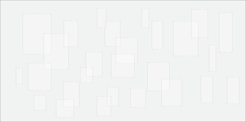 Abstract white background design with layers of textured white transparent material in triangle and squares shapes. White color technology concept geometric line vector white light grey background.	
