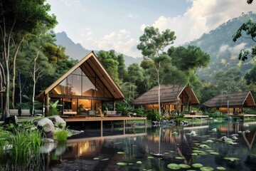 Obraz premium Eco-tourism promotes sustainable travel and nature conservation for a better world.