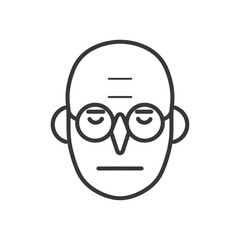 Fototapeta premium age minimalist line art icon logo symbol black color only