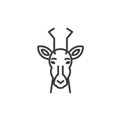 animal head minimalist line art icon logo symbol black color only