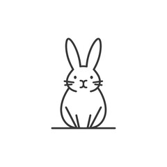 Obraz premium animals minimalist line art icon logo symbol black color only