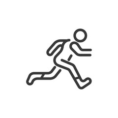 athletics minimalist line art icon logo symbol black color only