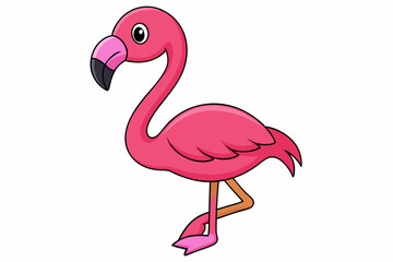 Flamingo Vector Art Illustration