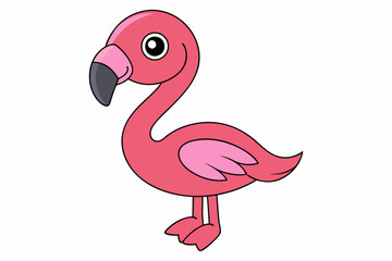 Flamingo Vector Art Illustration