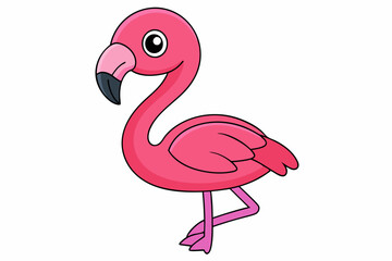 Flamingo Vector Art Illustration