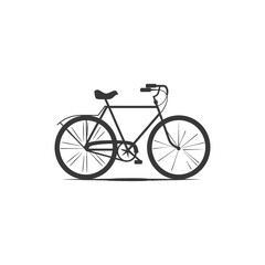Fototapeta premium Bicycle minimalist line art icon logo symbol black color only