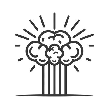 recommend clip art: Bombs And Explosion minimalist line art icon logo symbol black color only