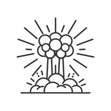 recommend clip art: Bombs And Explosion minimalist line art icon logo symbol black color only