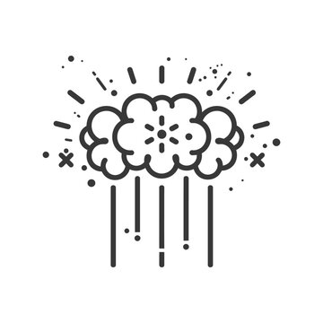 recommend clip art: Bombs And Explosion minimalist line art icon logo symbol black color only