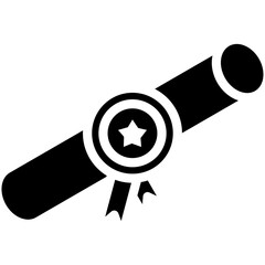 Diploma vector icon illustration of Achievements iconset.