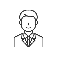 Obraz premium business minimalist line art icon logo symbol black color only