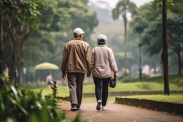 couple walking in the park