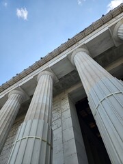 Pillars of lincoln memorial against sky backdrop