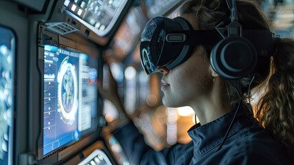 Virtual reality simulations powered by AI, offering immersive training environments for various industries