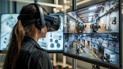 Virtual reality simulations powered by AI, offering immersive training environments for various industries