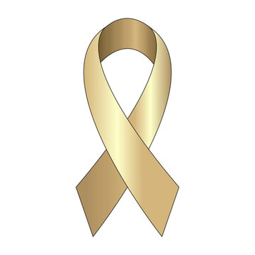 Bring hostages home. Golden Ribbon isolated white background. Gold gradient Ribbon design. Vector illustration can used web social media banner poster template design.