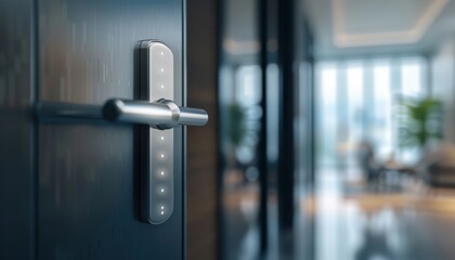 Modern electronic smart lock on a sleek