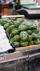 artichokes  at farmers market