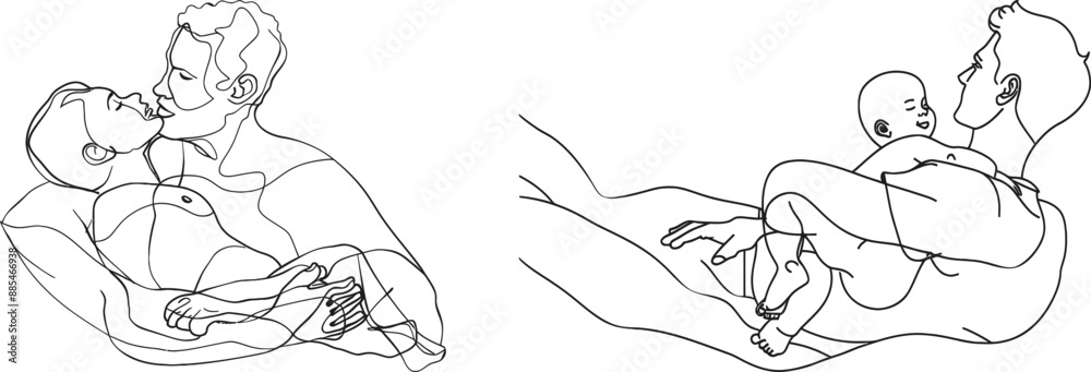 Poster then i created the continuous one line drawing of the couple in love. it is a minimalist design with