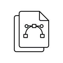 vector file line icon with white background vector stock illustration