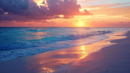 Sunrise, beach, Cancun, Mexico, Caribbean, ocean, sea, coastline, sandy beach, tropical, vacation, holiday, travel destination, sunrise over water, morning light, dawn, beach sunrise, coastal, scenic,