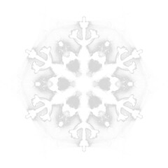 Obraz premium White glowing transparent snowflake, isolated icon. Merry Christmas and Happy New Year. Simple neon light. Shining winter, xmas lamp. Fluorescent, luminescent illumination. Png