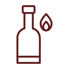 Molotov Vector Line Maroon Icon Design