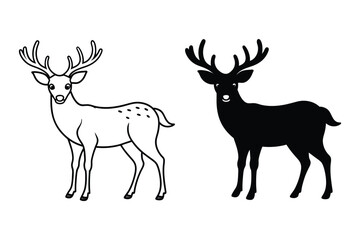 Deer silhouette vector illustration