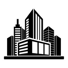 City landscape modern building architecture urban silhouette vector illustration