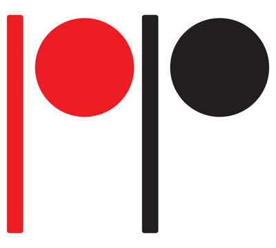 Patreon logo red and black icons. Vector Illustrator.