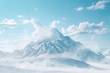 snow and mountain winter holiday