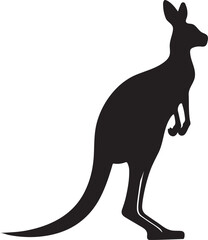 kangaroo silhouette vector design with white background
