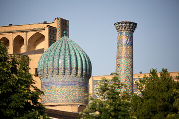 Registan Square in Samarkand, Uzbekistan. 