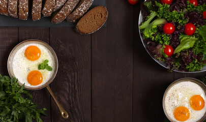 breakfast fried eggs for healthy eating