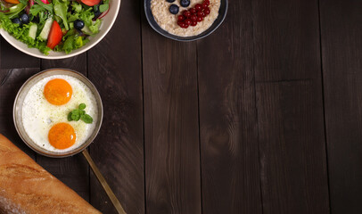 breakfast fried eggs for healthy eating