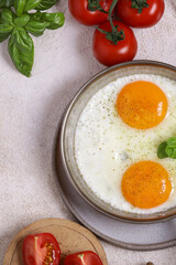 breakfast fried eggs for healthy eating