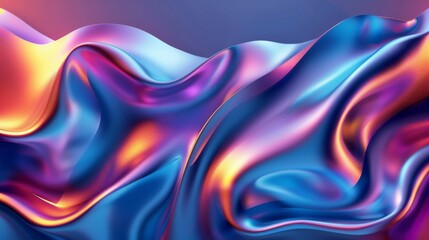 Abstract Blue and Purple Flowing Background.