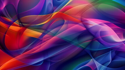 Abstract Colorful Background With Swirling Lines.