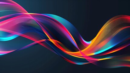 Naklejka premium Vector Representation of Fluidity with Colorful Curved Stripes and Lines as a Data Concept Technology Background - Ideal for Modern Designs and Innovative Projects