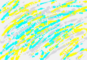 Blue and yellow paint spots background, abstract