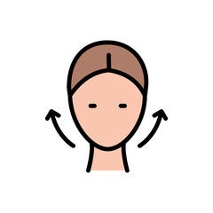 Face and Beauty color icon. Aesthetic cosmetology vector pictogram, anti age skin care. Simple sign for plastic surgery clinic. Facial Massager Symbol. Isolated Vector Illustration.