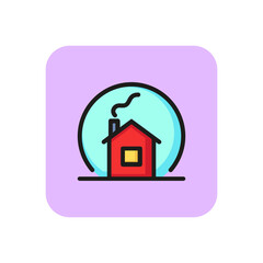 Snow globe icon. Decoration, house, souvenir. Christmas concept. Vector illustration can be used for topics like New Year, holiday, celebration