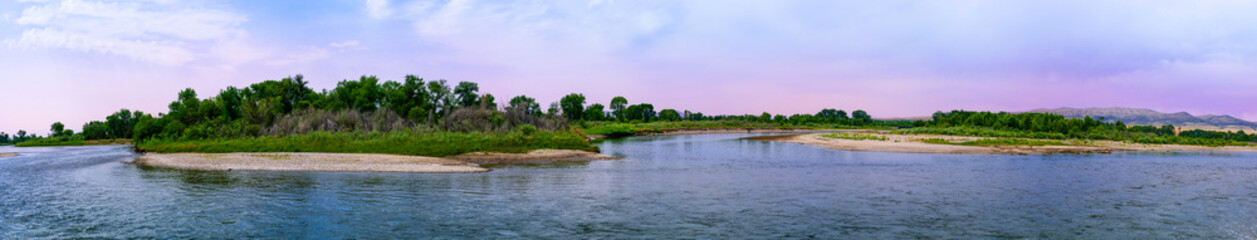 Missouri Headwaters State Park, the official start site of the Missouri River, confluence of the...