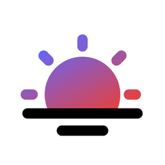 Editable vector sunrise icon. Part of a big icon set family. Perfect for web and app interfaces, presentations, infographics, etc
