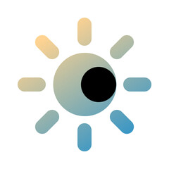 Editable vector sun and moon icon. Part of a big icon set family. Perfect for web and app interfaces, presentations, infographics, etc