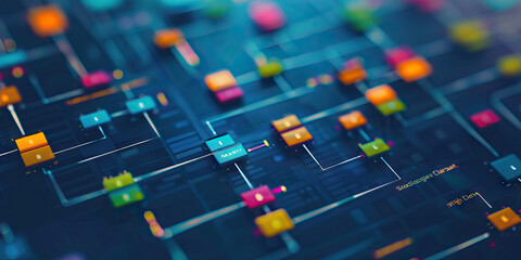 Efficient Rule: A close-up shot of a tidy organizational chart, with clearly delineated power structures and roles.