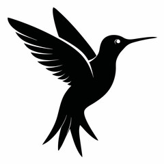 Hummingbird Black silhouette