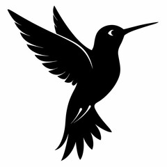 Hummingbird Black silhouette