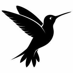 Hummingbird Black silhouette